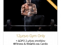 12μηνο γυμναστήριο και 2 μήνες δώρο!