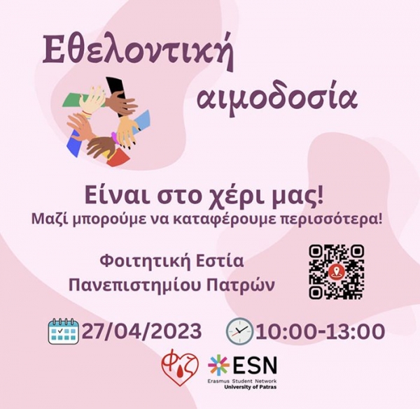 Κάλεσμα για αιμοδοσία, 27/04/2023
