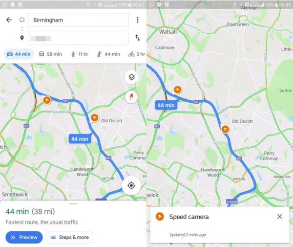 Google Maps: Εμφάνιση των μπλόκων της τροχαίας που αναφέρουν άλλοι χρήστες