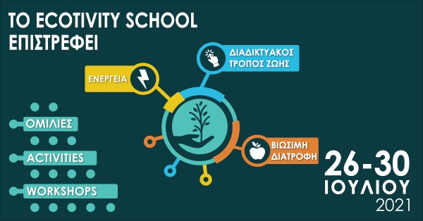3ο Ecotivity School – 26-30 Ιουλίου 2021  Δελτίο Τύπου προς Συνεργάτες Επικοινωνίας