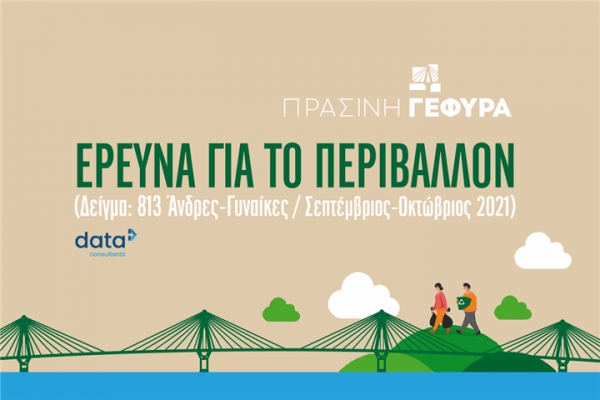 Έρευνα γνώμης για το περιβάλλον στη Δυτική Ελλάδα &amp; Σύμπραξη ΓΕΦΥΡΑ Α.Ε. – Πανεπιστημίου Πατρών για τον εθελοντισμό